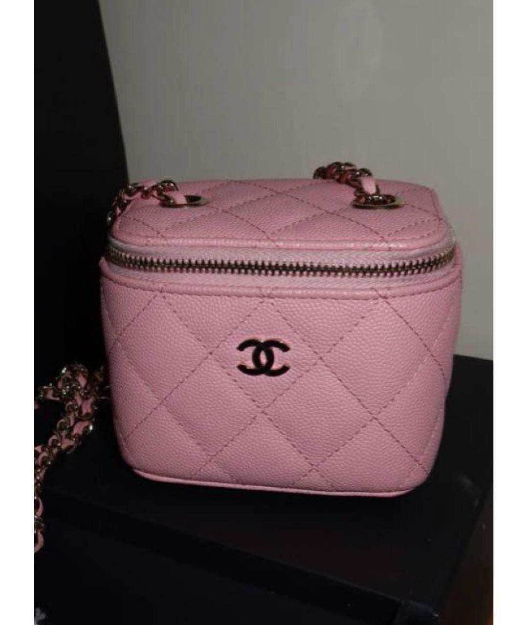 CHANEL Розовая кожаная сумка через плечо, фото 4