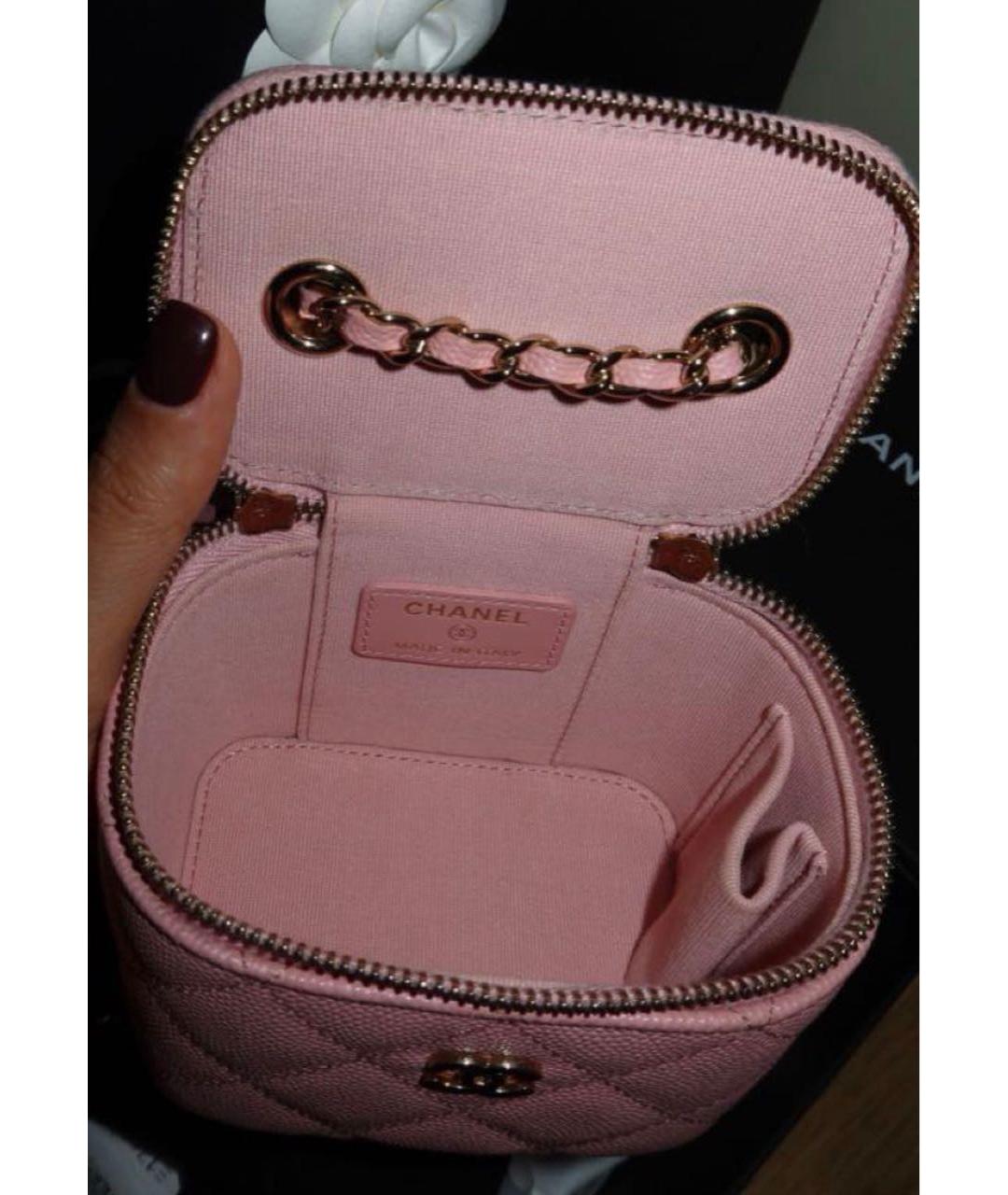 CHANEL Розовая кожаная сумка через плечо, фото 3