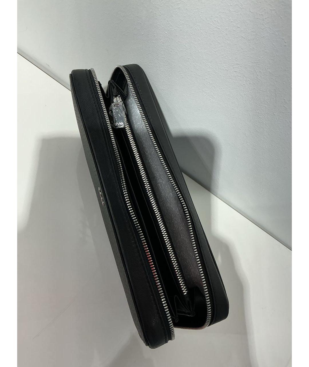 HUGO BOSS Черный кожаный кошелек, фото 3