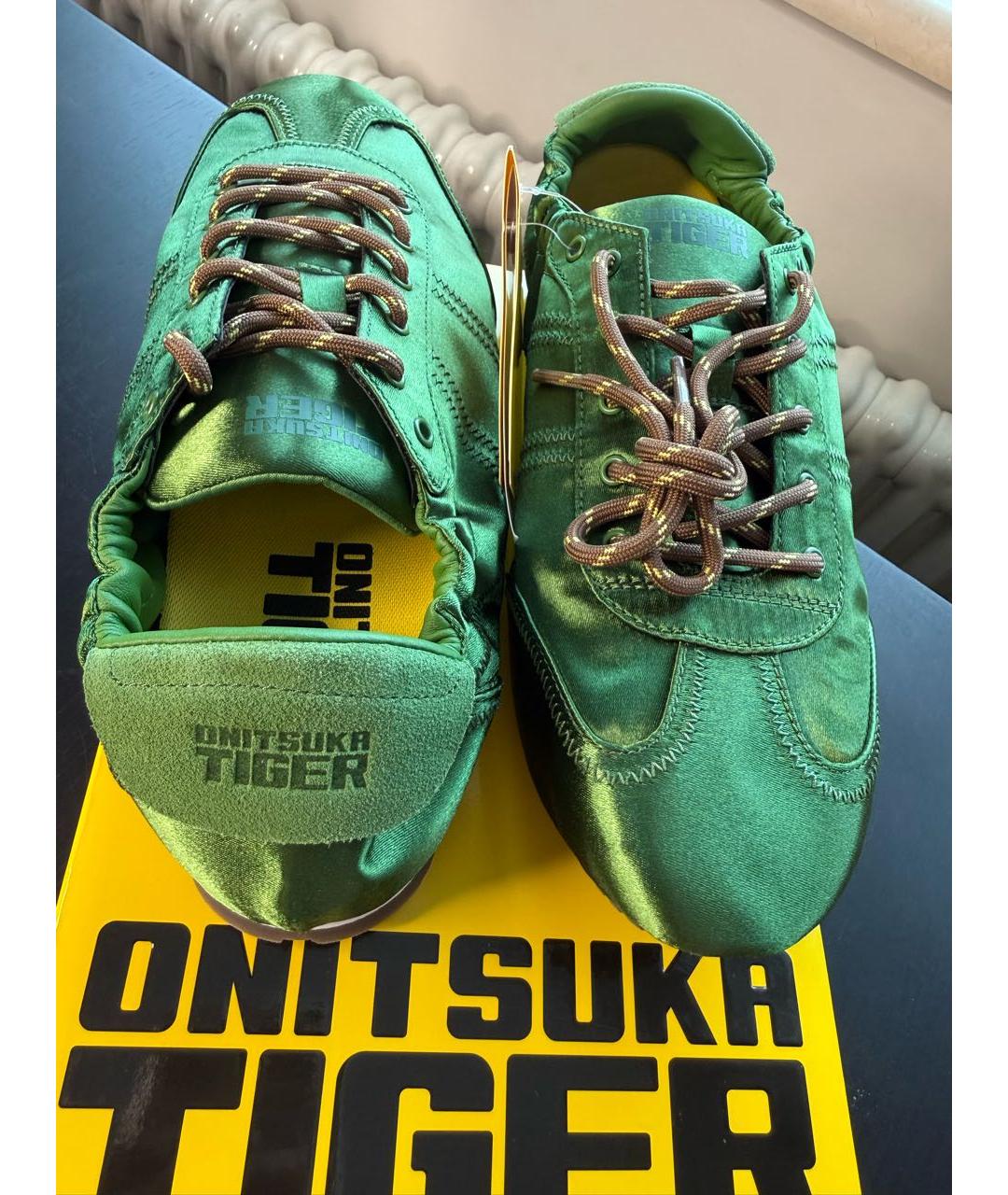 ONITSUKA TIGER Зеленые кожаные кеды, фото 3