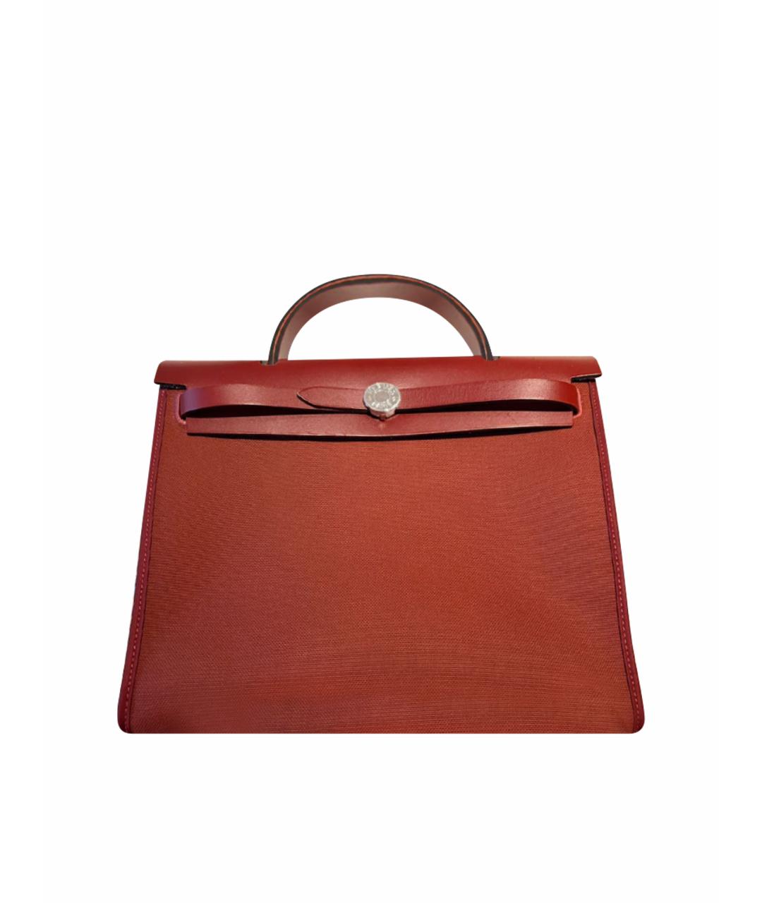 HERMES Бордовая тканевая сумка через плечо, фото 1