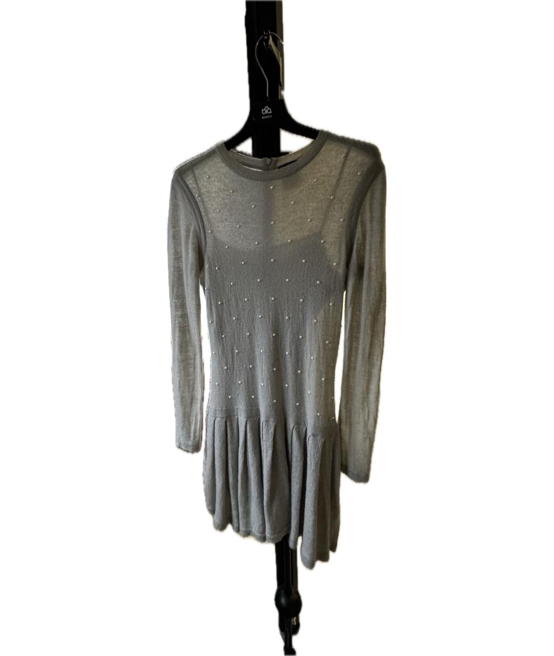 CHANEL Серое кашемировое повседневное платье, фото 5