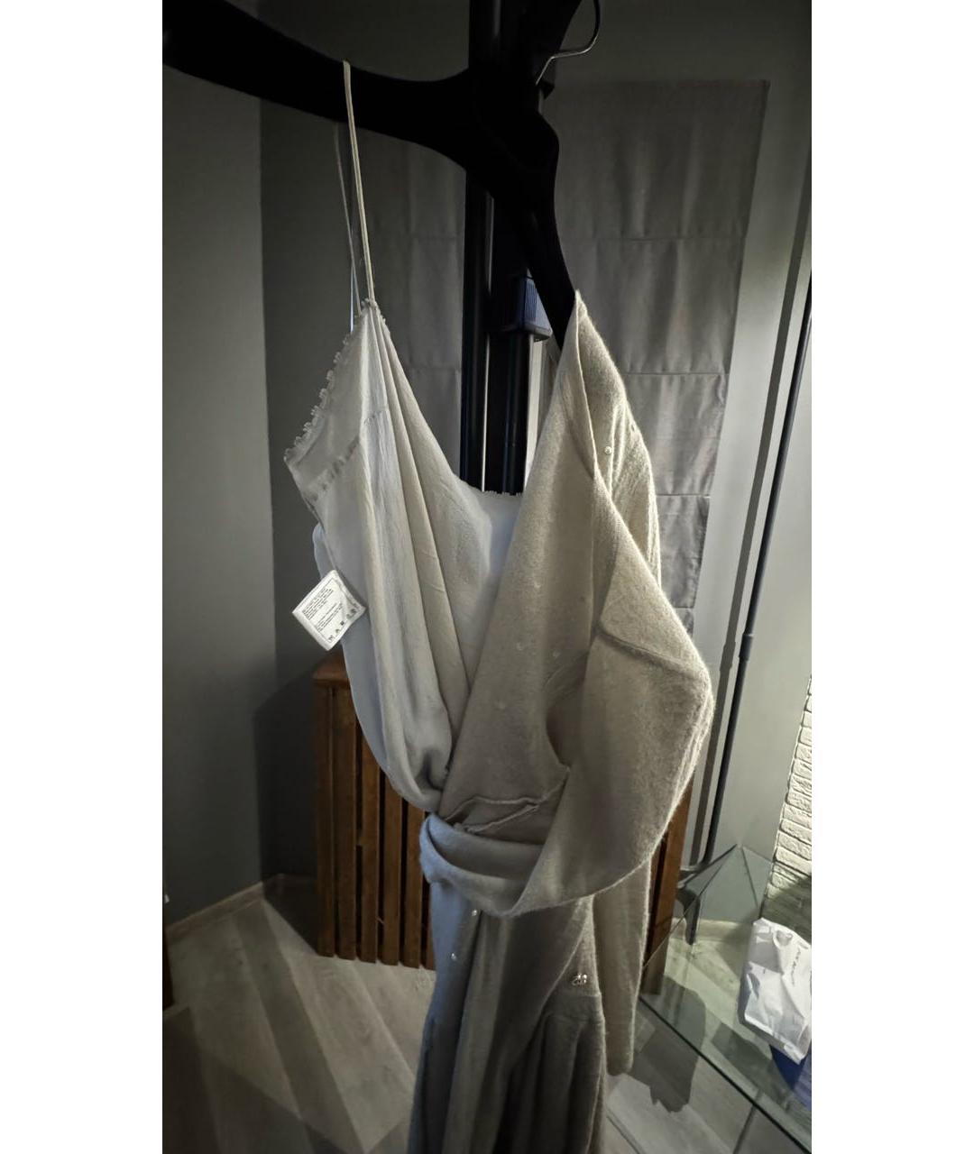 CHANEL Серое кашемировое повседневное платье, фото 8