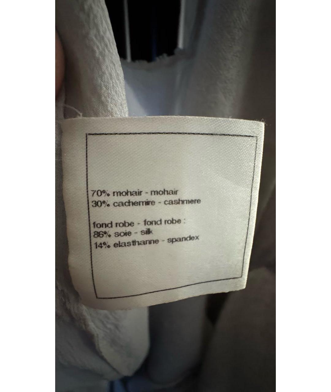CHANEL Серое кашемировое повседневное платье, фото 6