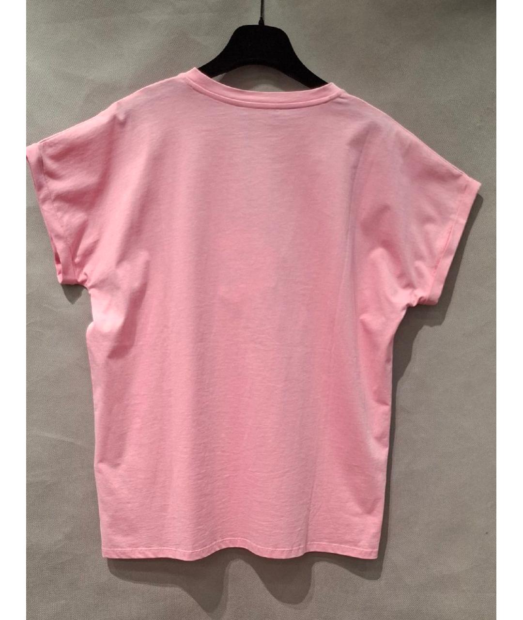 BALMAIN Розовая хлопковая футболка, фото 2
