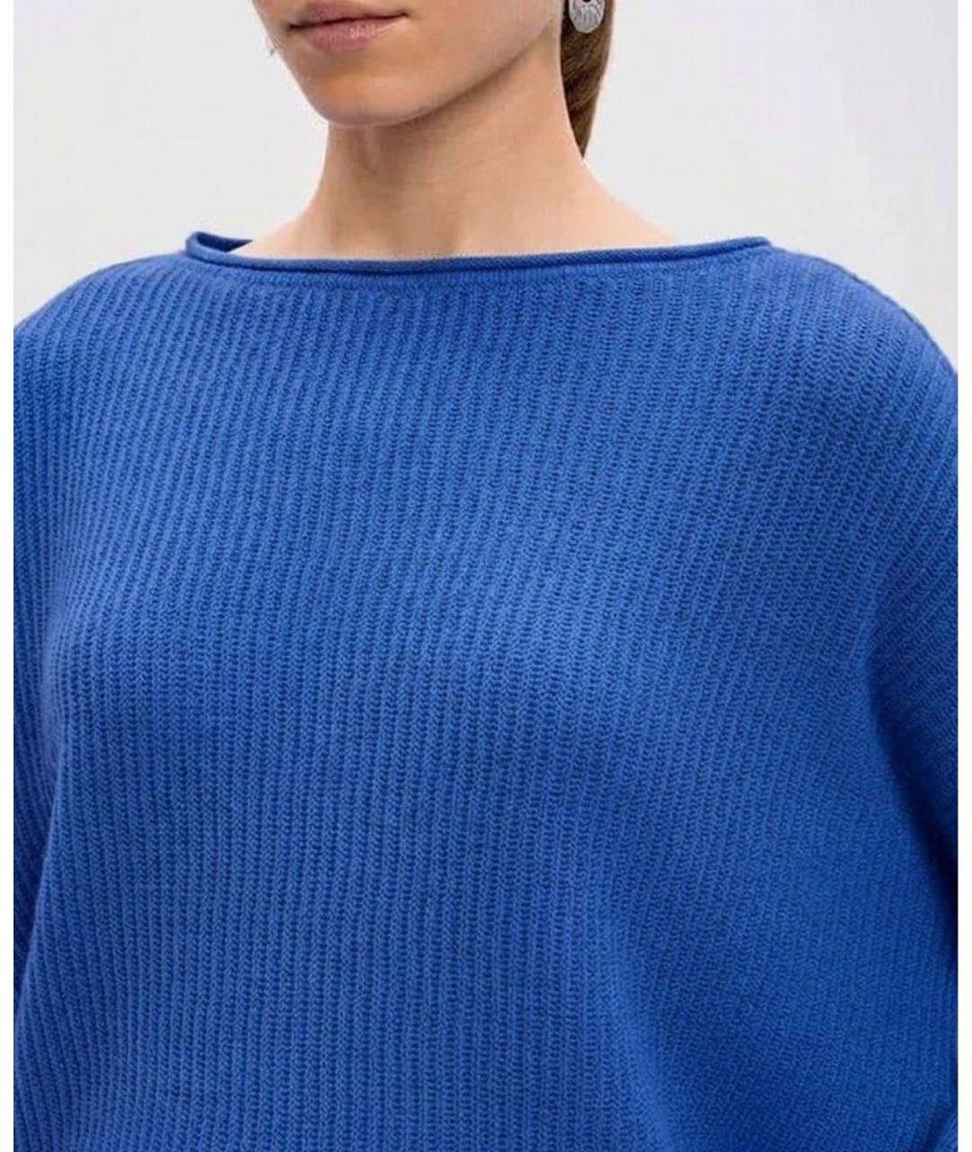 WEEKEND MAX MARA Синий кашемировый джемпер / свитер, фото 4