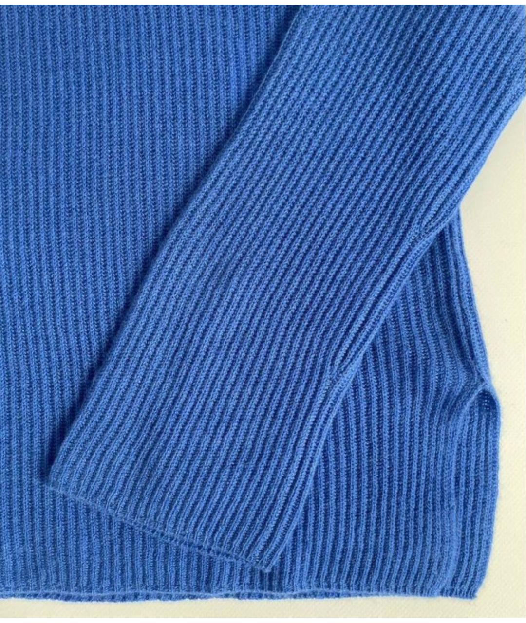WEEKEND MAX MARA Синий кашемировый джемпер / свитер, фото 5