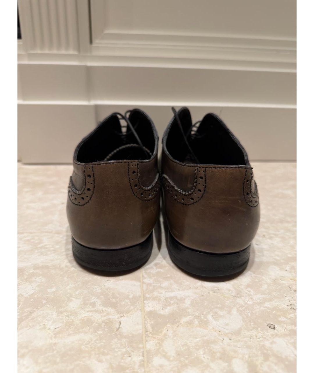 LOUIS VUITTON Коричневые кожаные туфли, фото 4