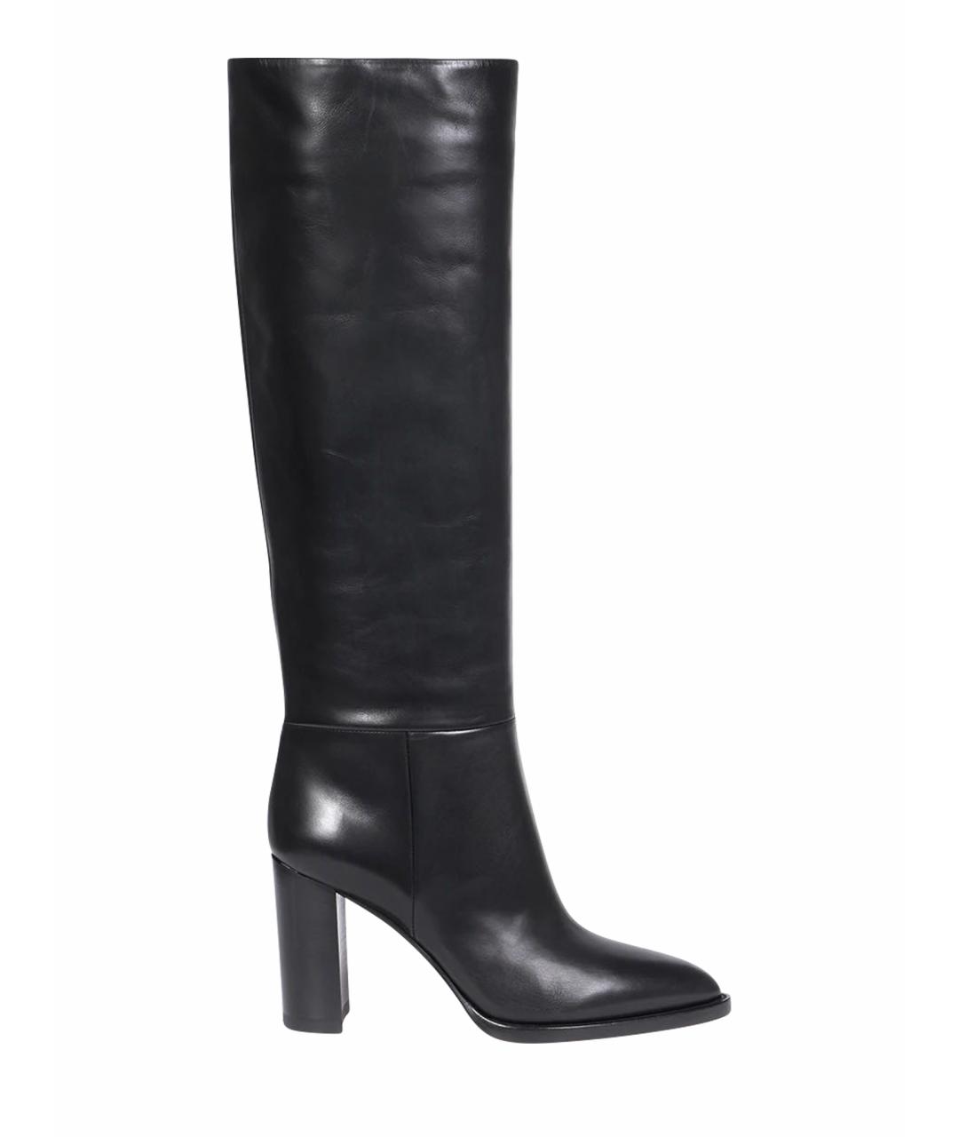 GIANVITO ROSSI Черные кожаные сапоги, фото 1