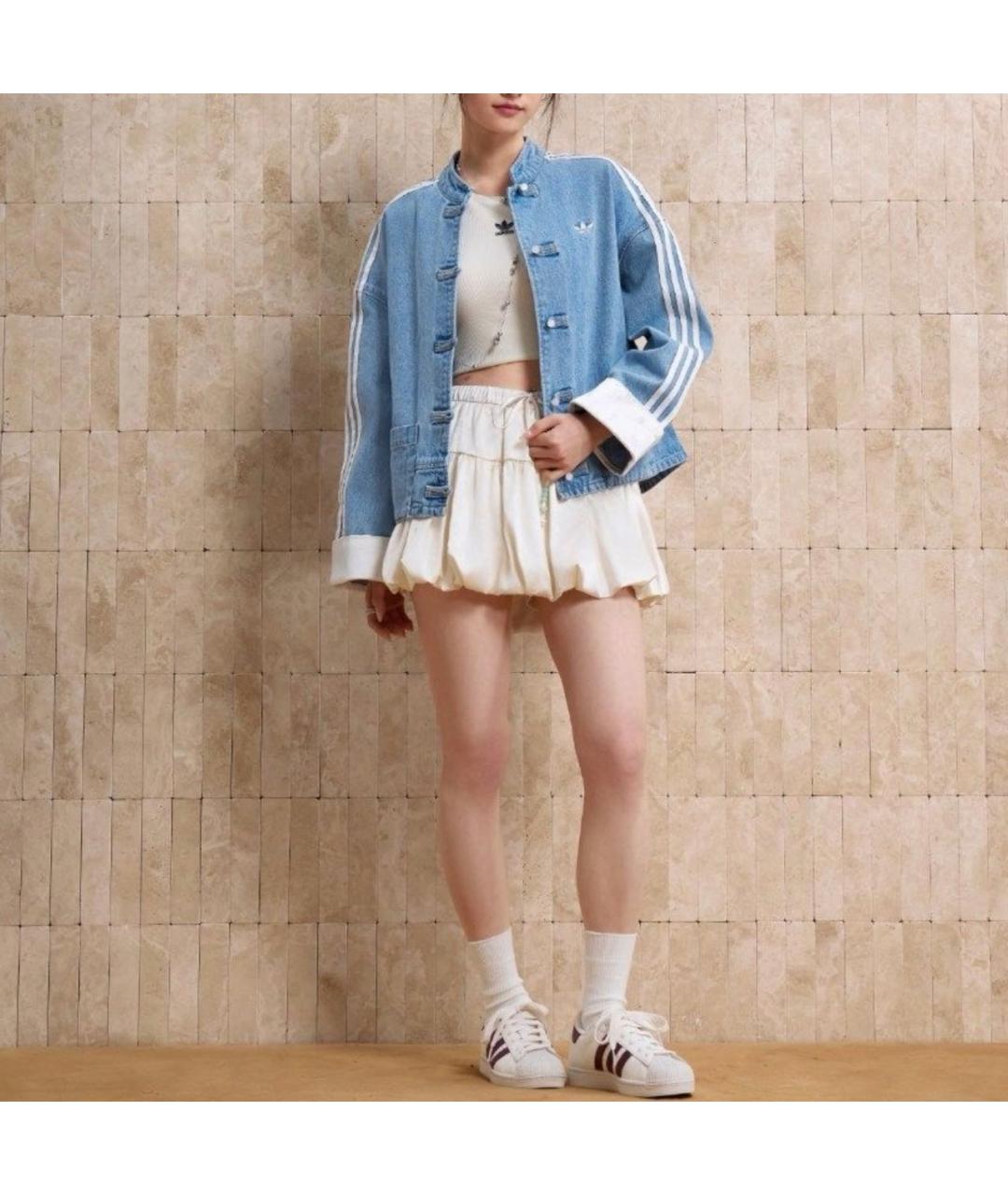 ADIDAS Голубой деним жакет/пиджак, фото 2