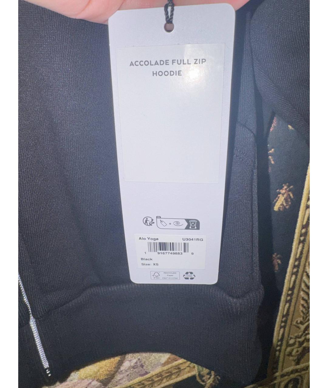 ALO YOGA Черный хлопковый джемпер / свитер, фото 7