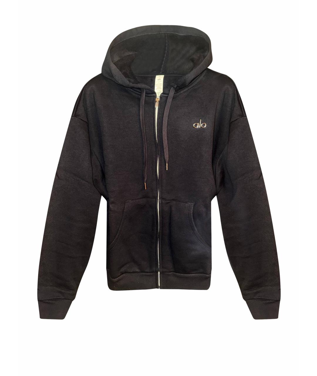 ALO YOGA Черный хлопковый джемпер / свитер, фото 9