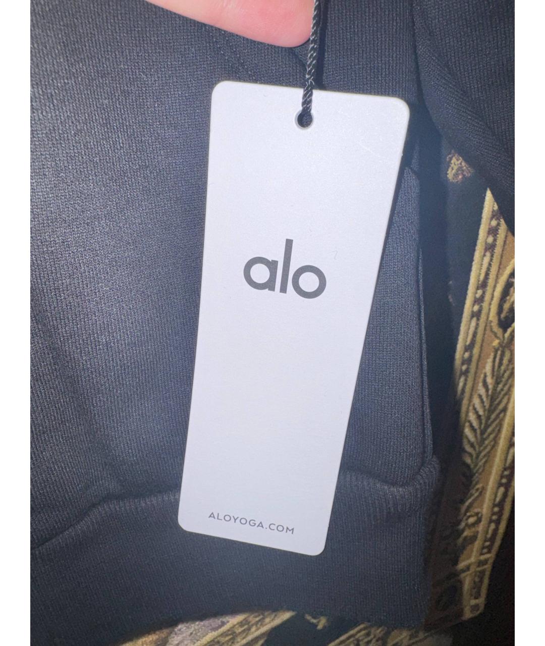 ALO YOGA Черный хлопковый джемпер / свитер, фото 6