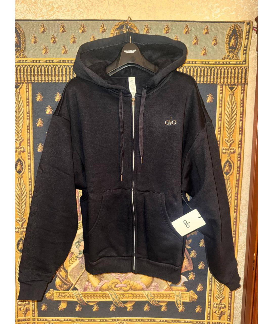ALO YOGA Черный хлопковый джемпер / свитер, фото 8