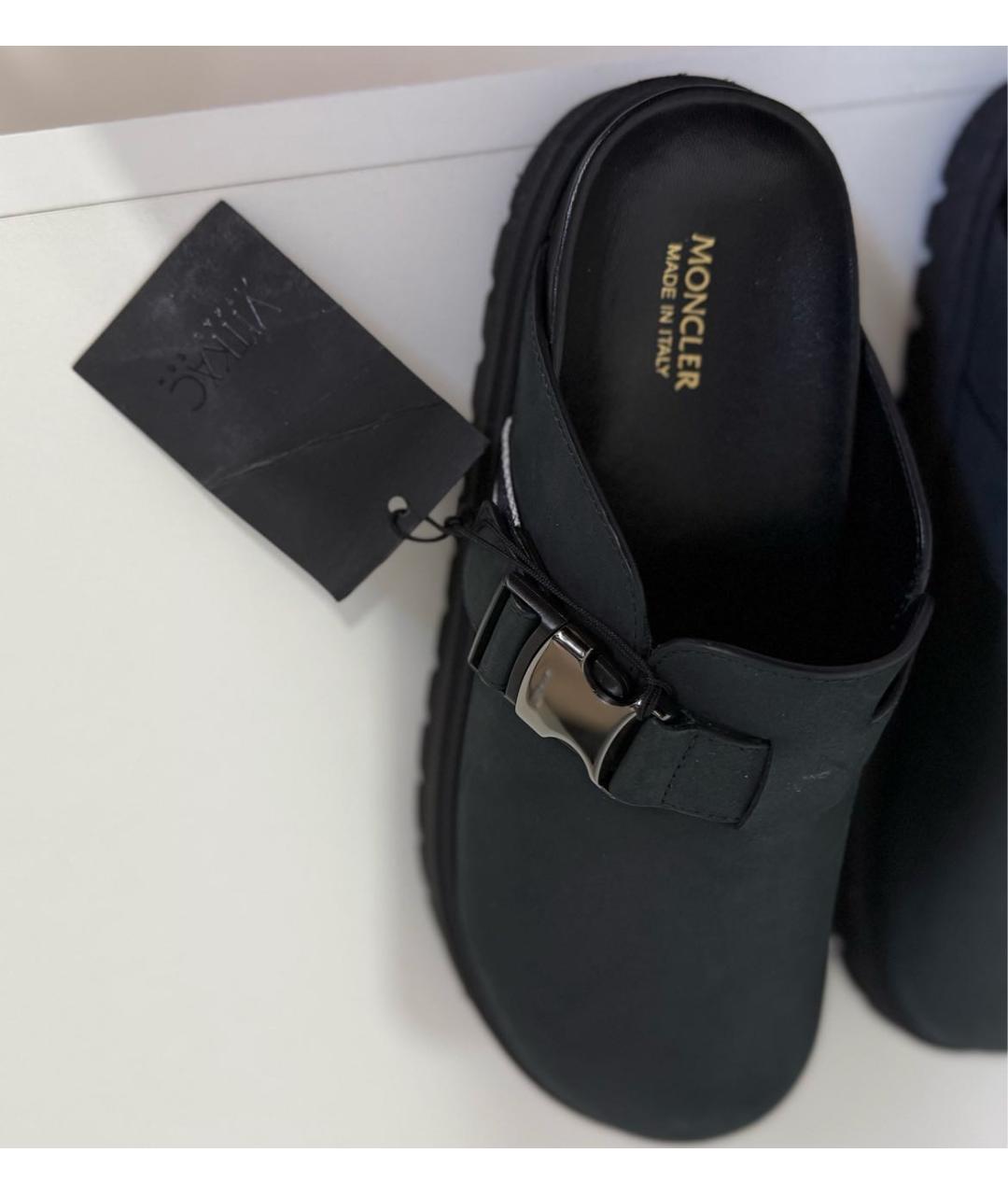 MONCLER Нубуковые мюли, фото 5