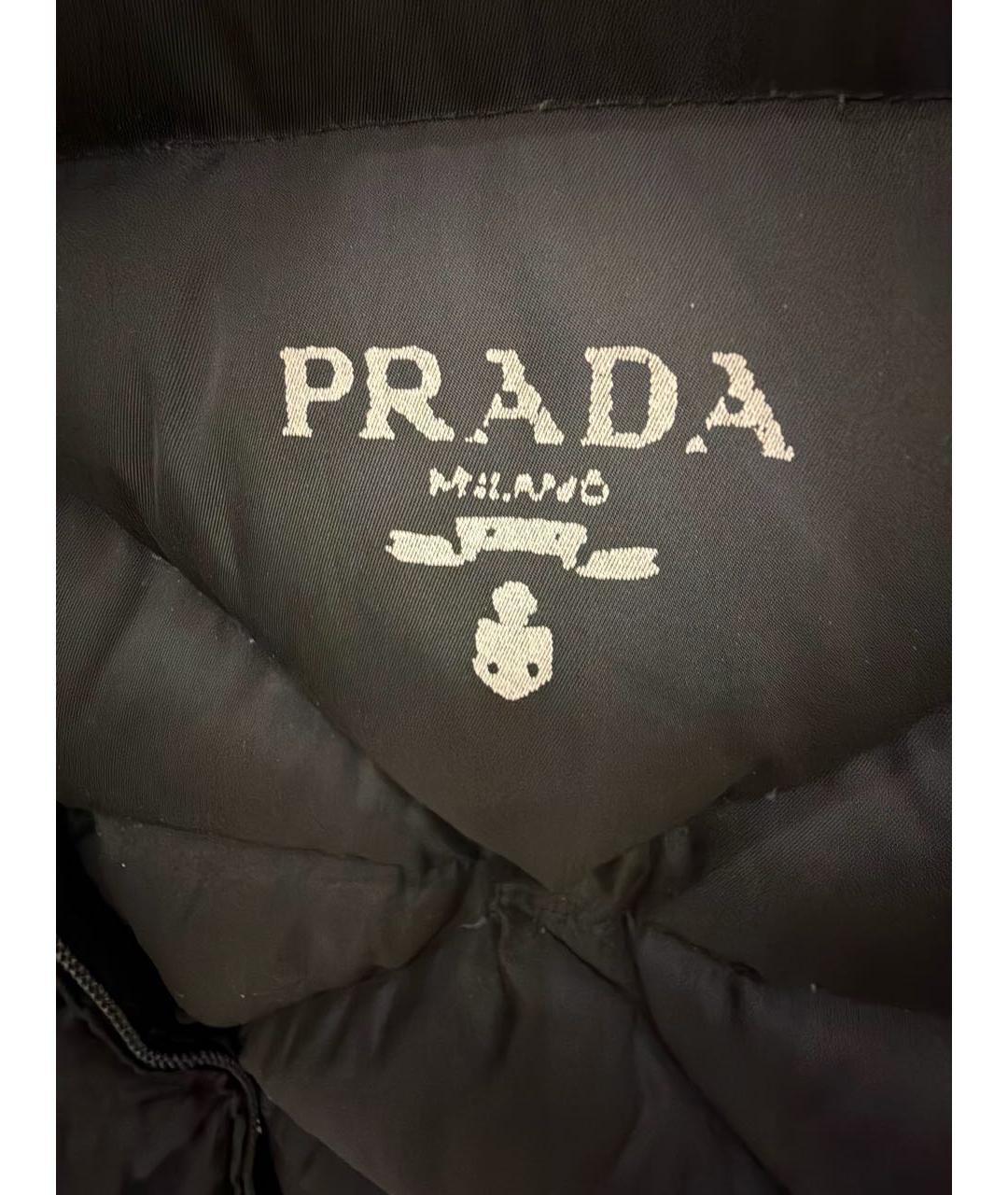 PRADA Черный полиамидовый пуховик, фото 4