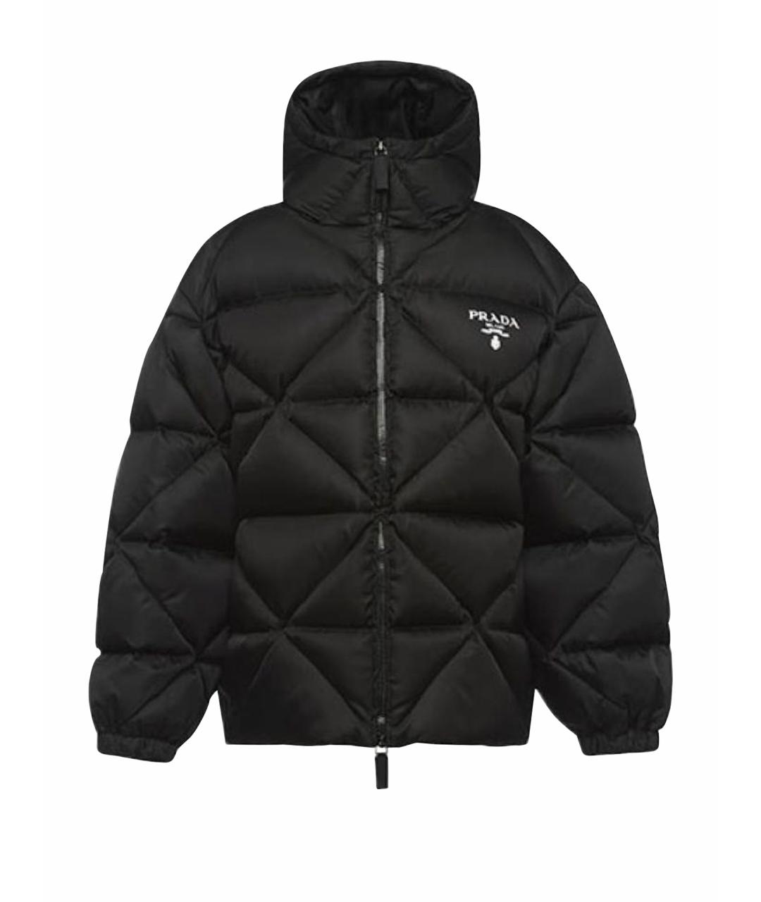 PRADA Черный полиамидовый пуховик, фото 1