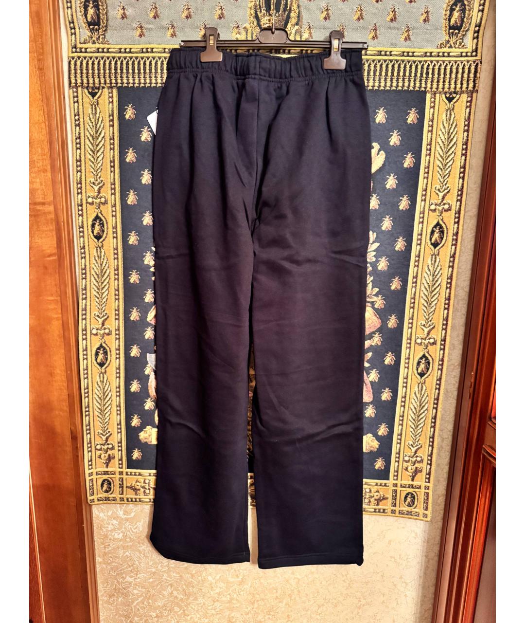 ALO YOGA Черные хлопковые прямые брюки, фото 2