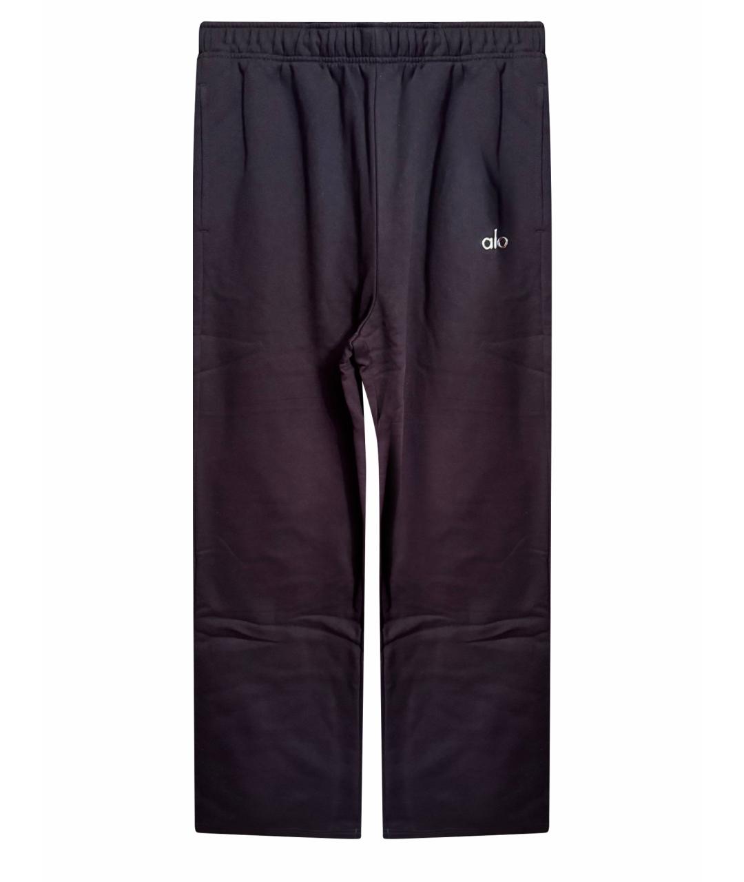 ALO YOGA Черные хлопковые прямые брюки, фото 6