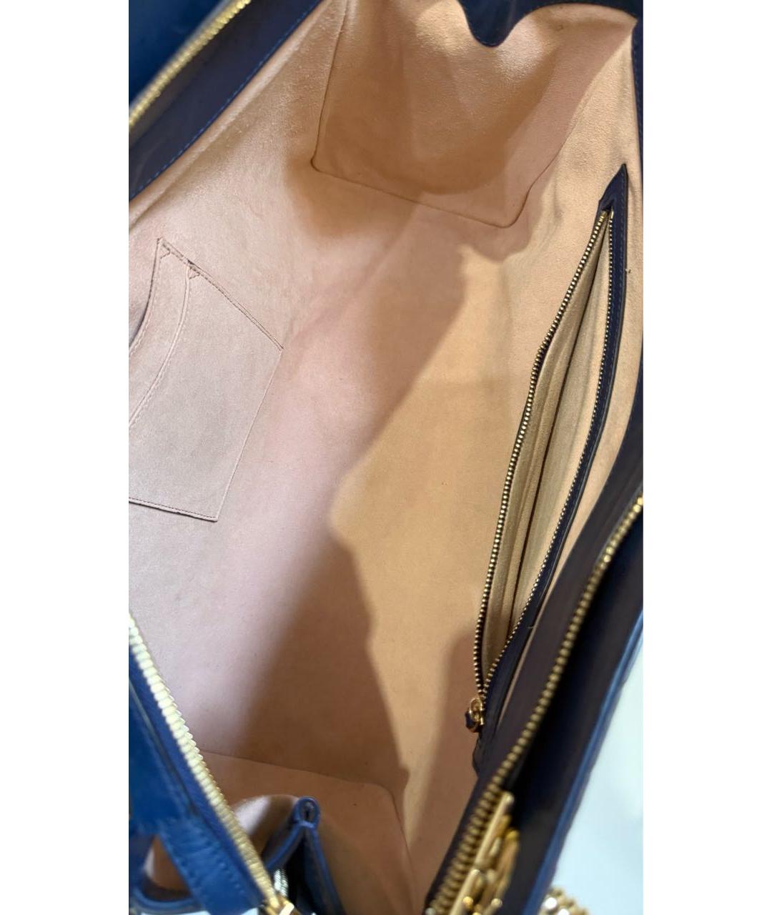 GUCCI Темно-синяя кожаная сумка через плечо, фото 8