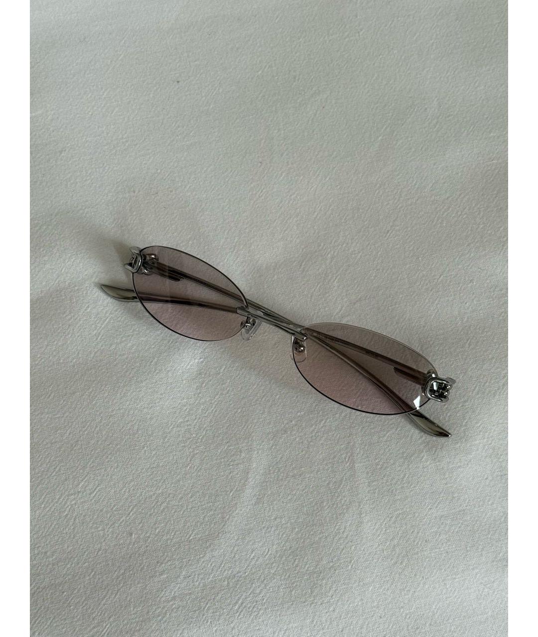 GENTLE MONSTER Серебряные металлические солнцезащитные очки, фото 5