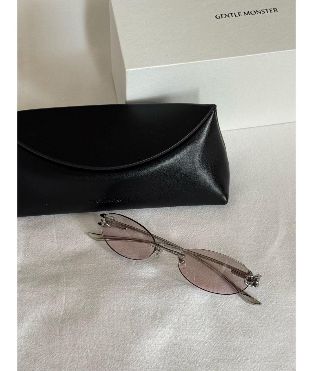 GENTLE MONSTER Серебряные металлические солнцезащитные очки, фото 4