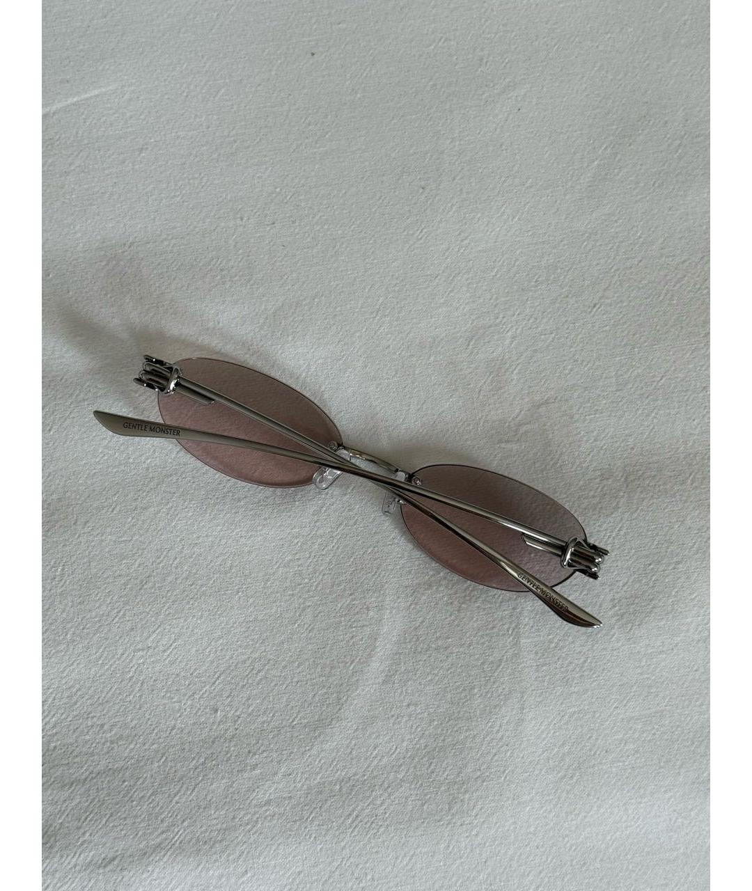 GENTLE MONSTER Серебряные металлические солнцезащитные очки, фото 6