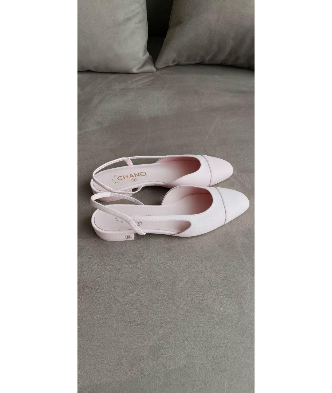 CHANEL Розовые кожаные балетки, фото 4