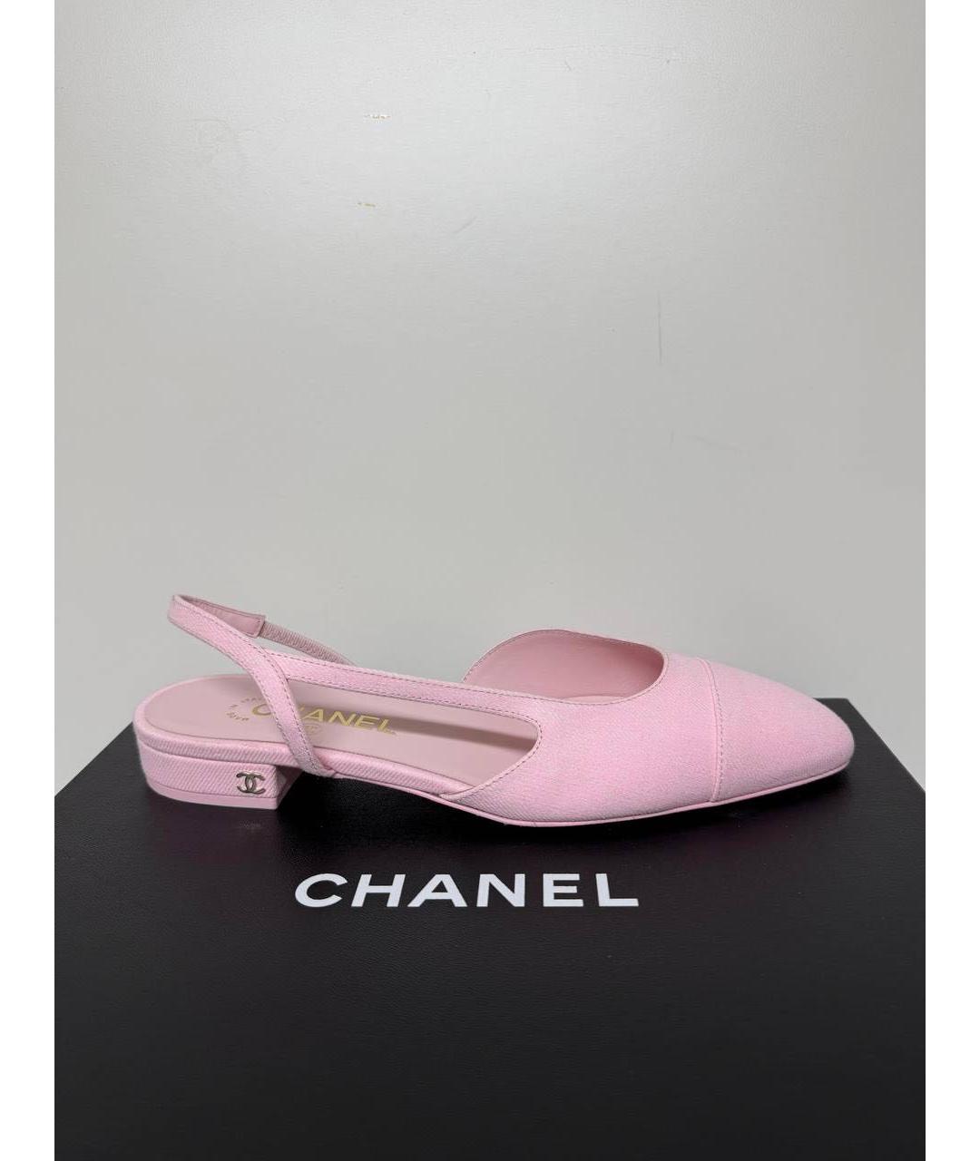 CHANEL Розовые кожаные балетки, фото 3