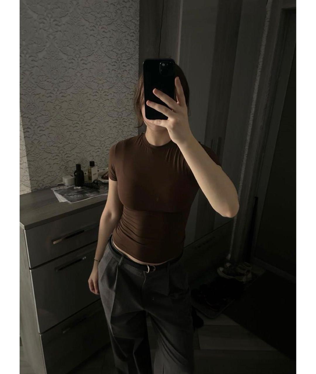 SKIMS Коричневая футболка, фото 2