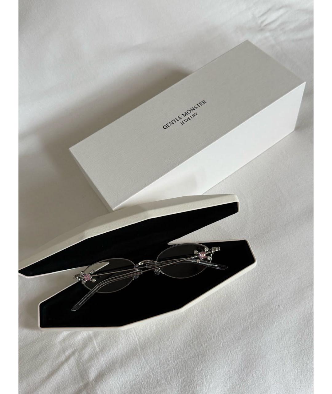 GENTLE MONSTER Серебряные металлические солнцезащитные очки, фото 4