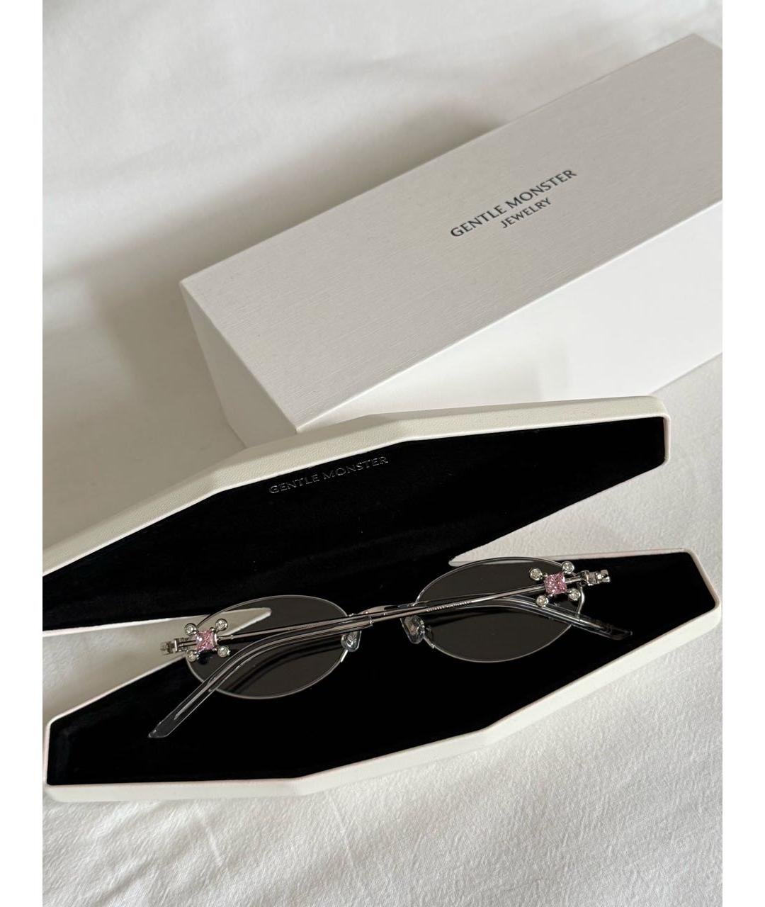 GENTLE MONSTER Серебряные металлические солнцезащитные очки, фото 5