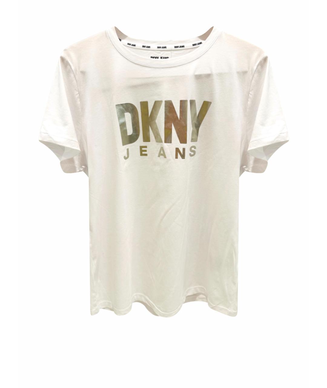 DKNY Белая хлопковая футболка, фото 1