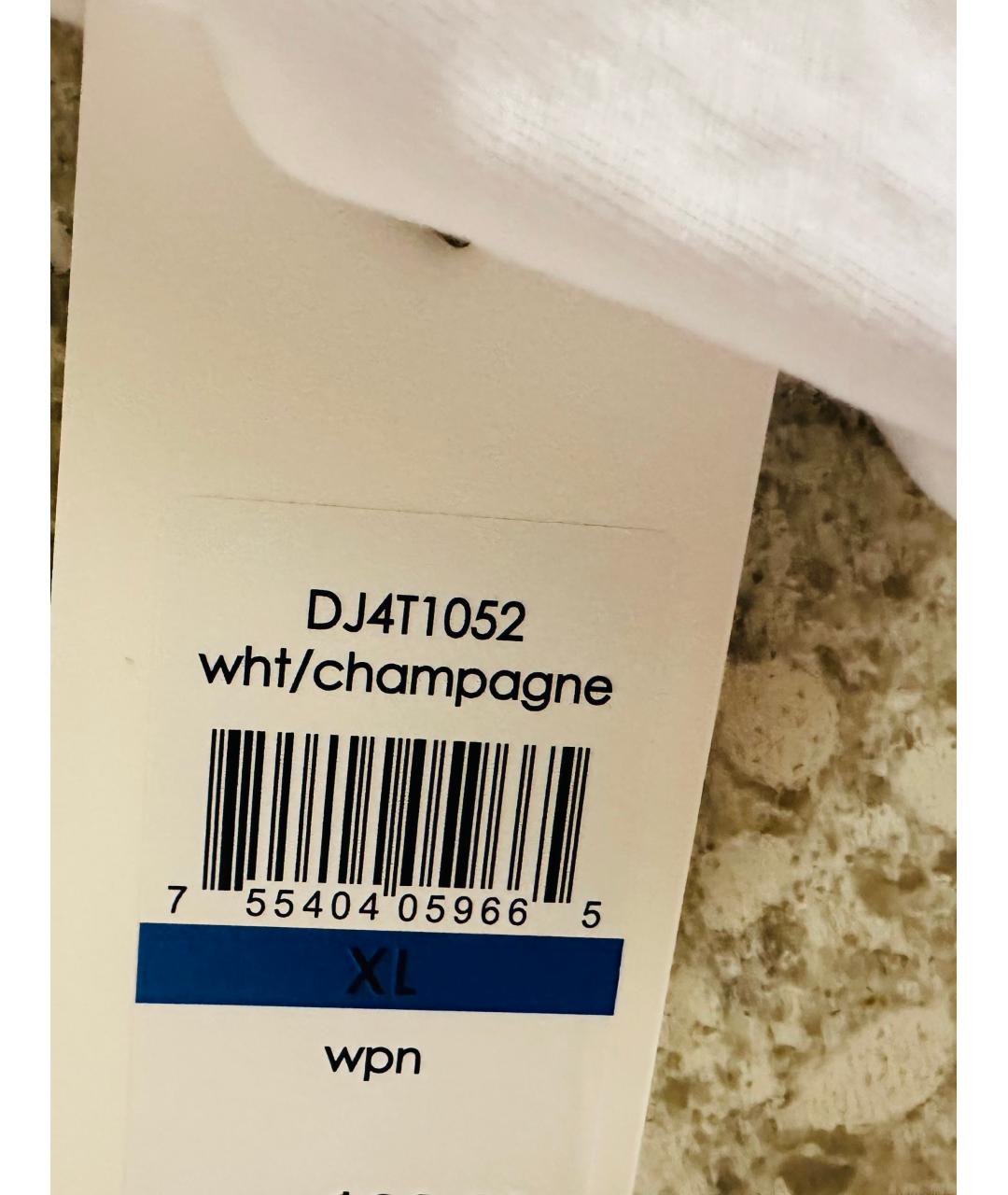 DKNY Белая хлопковая футболка, фото 4