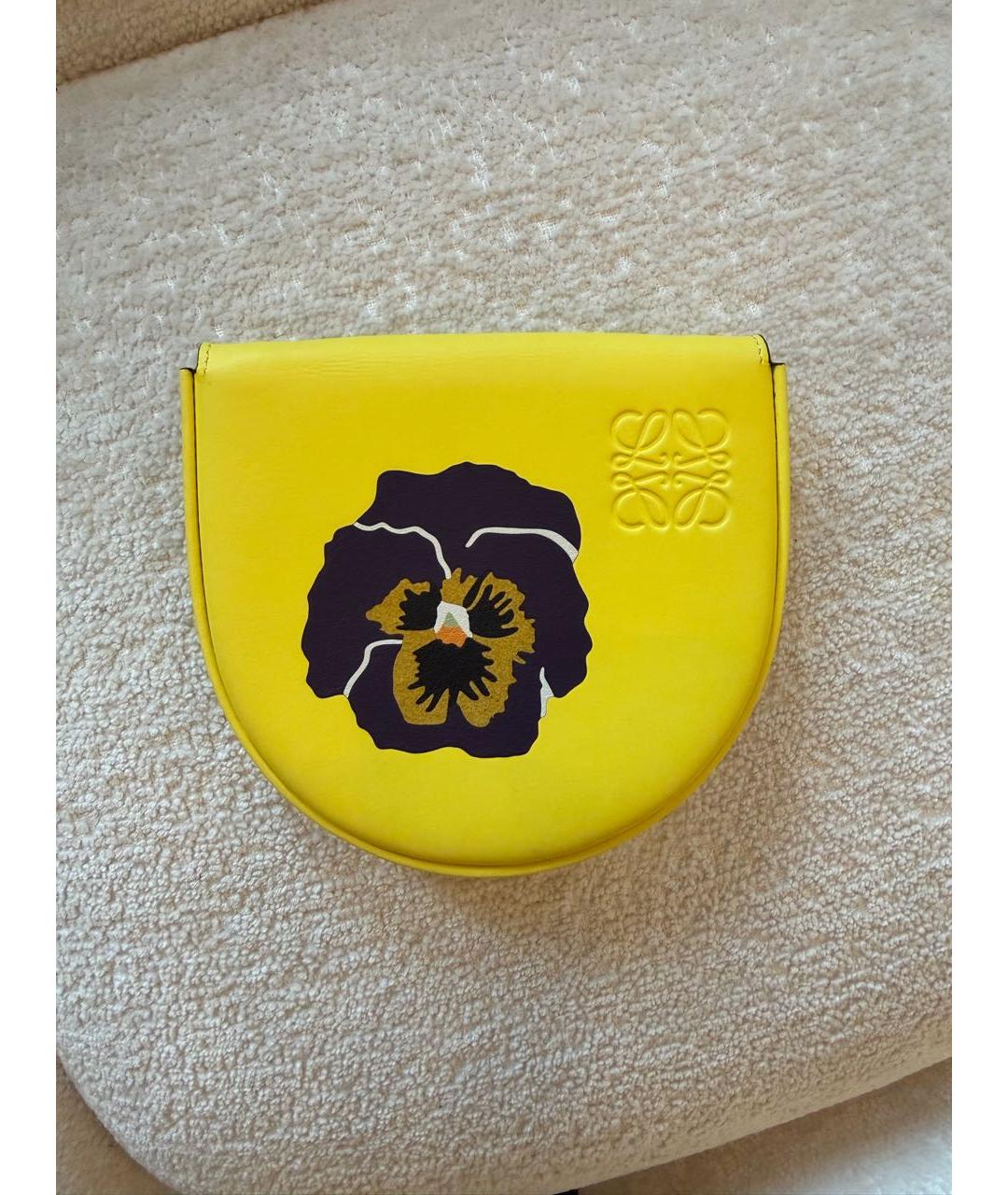 LOEWE Желтая кожаная сумка через плечо, фото 3