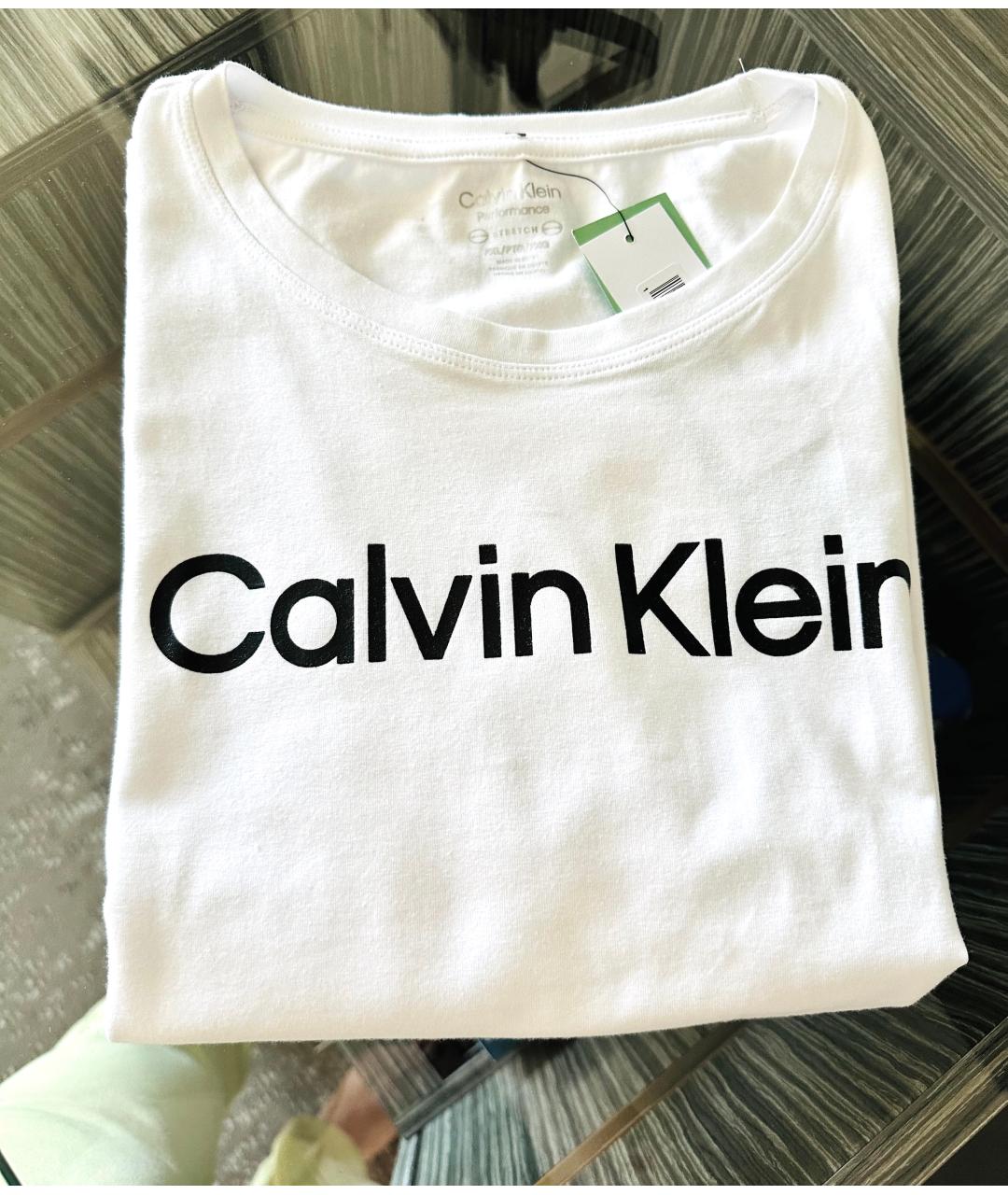 CALVIN KLEIN Белая хлопковая футболка, фото 4