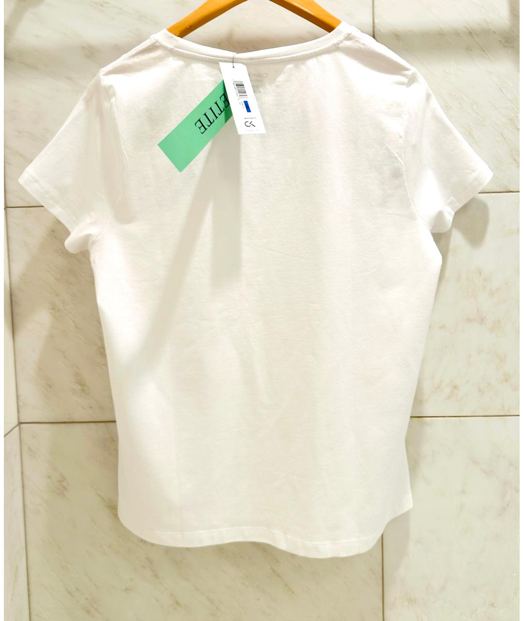 CALVIN KLEIN Белая хлопковая футболка, фото 2