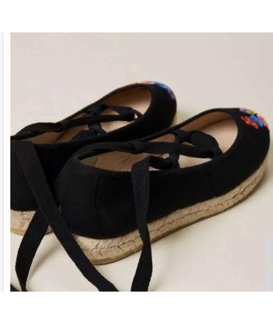 TWIN-SET Черные текстильные эспадрильи, фото 5