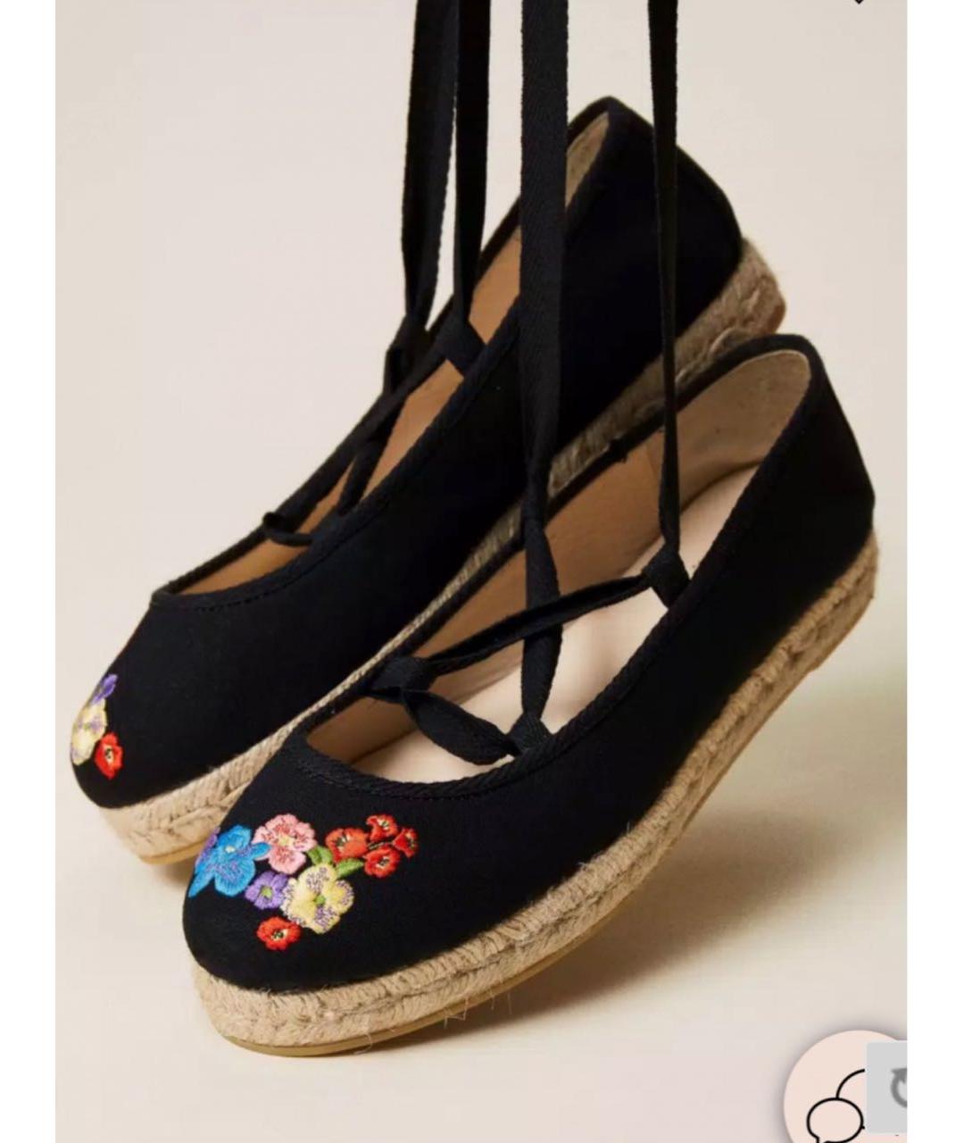 TWIN-SET Черные текстильные эспадрильи, фото 6