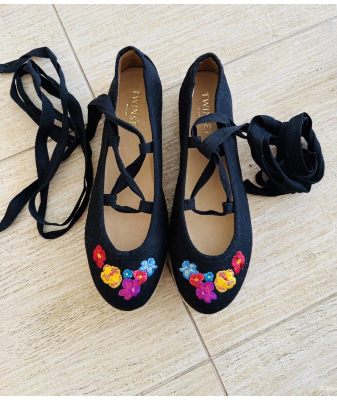 TWIN-SET Черные текстильные эспадрильи, фото 4