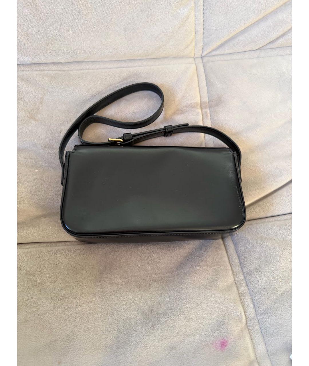 CELINE Черная кожаная сумка через плечо, фото 3