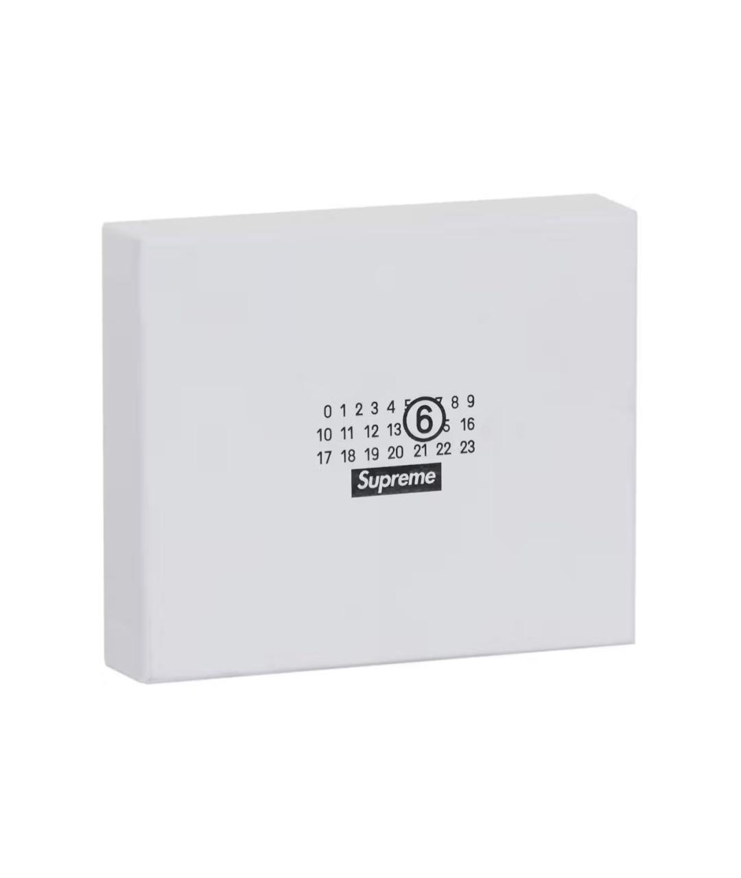 SUPREME Белый кожаный кошелек, фото 3