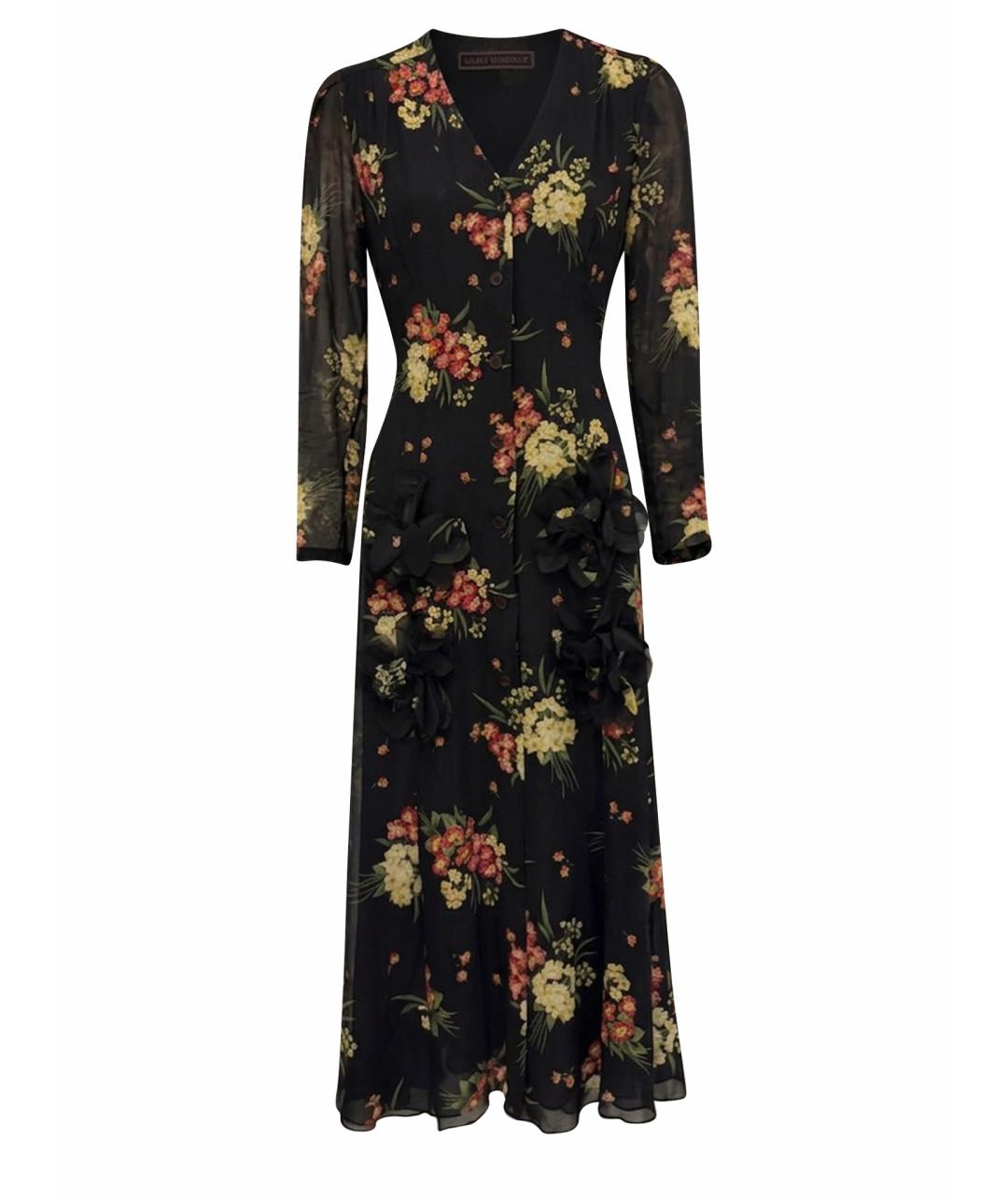 ULYANA SERGEENKO Мульти шелковое коктейльное платье, фото 1