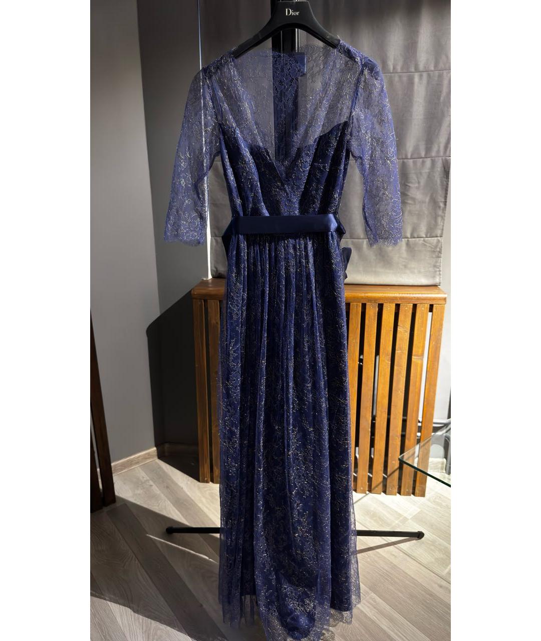 Castello d'Oro Синее кружевное вечернее платье, фото 6