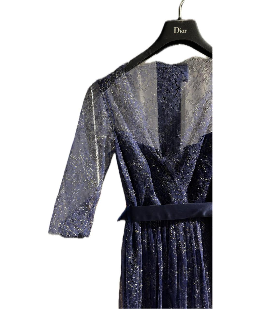 Castello d'Oro Синее кружевное вечернее платье, фото 3