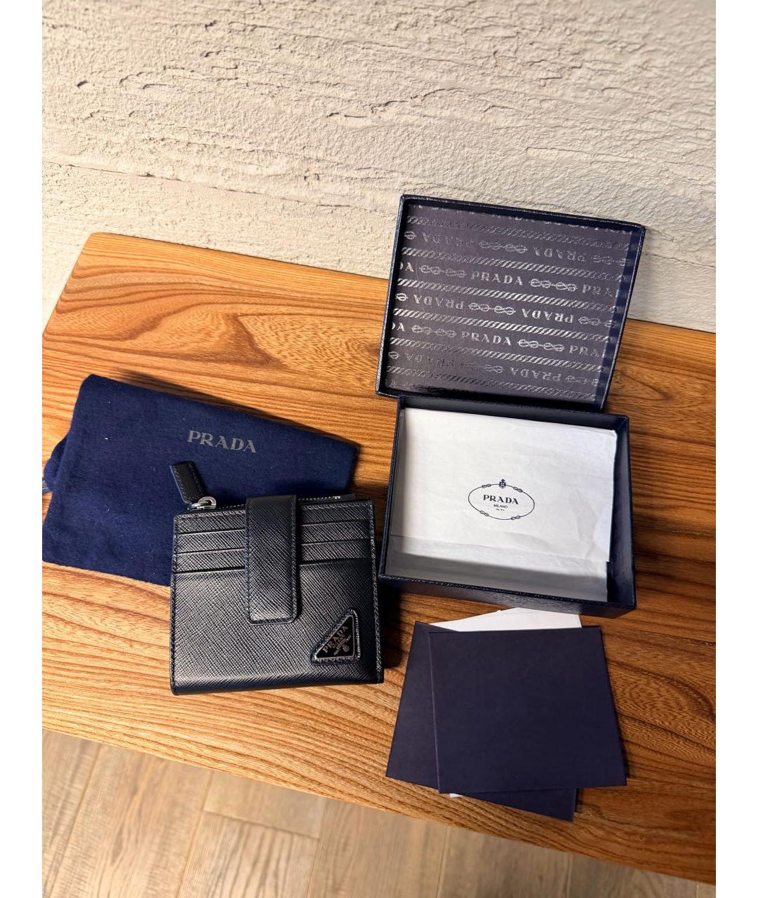 PRADA Черный кожаный кардхолдер, фото 5