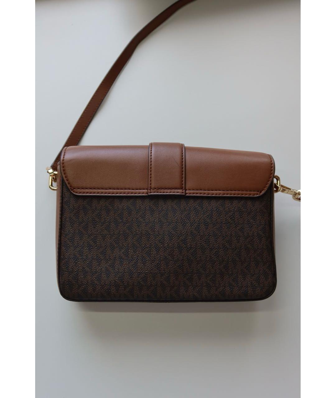 MICHAEL KORS Коричневая кожаная сумка через плечо, фото 2