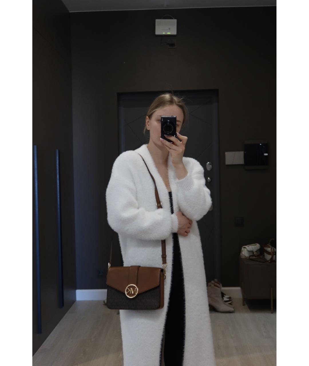 MICHAEL KORS Коричневая кожаная сумка через плечо, фото 5