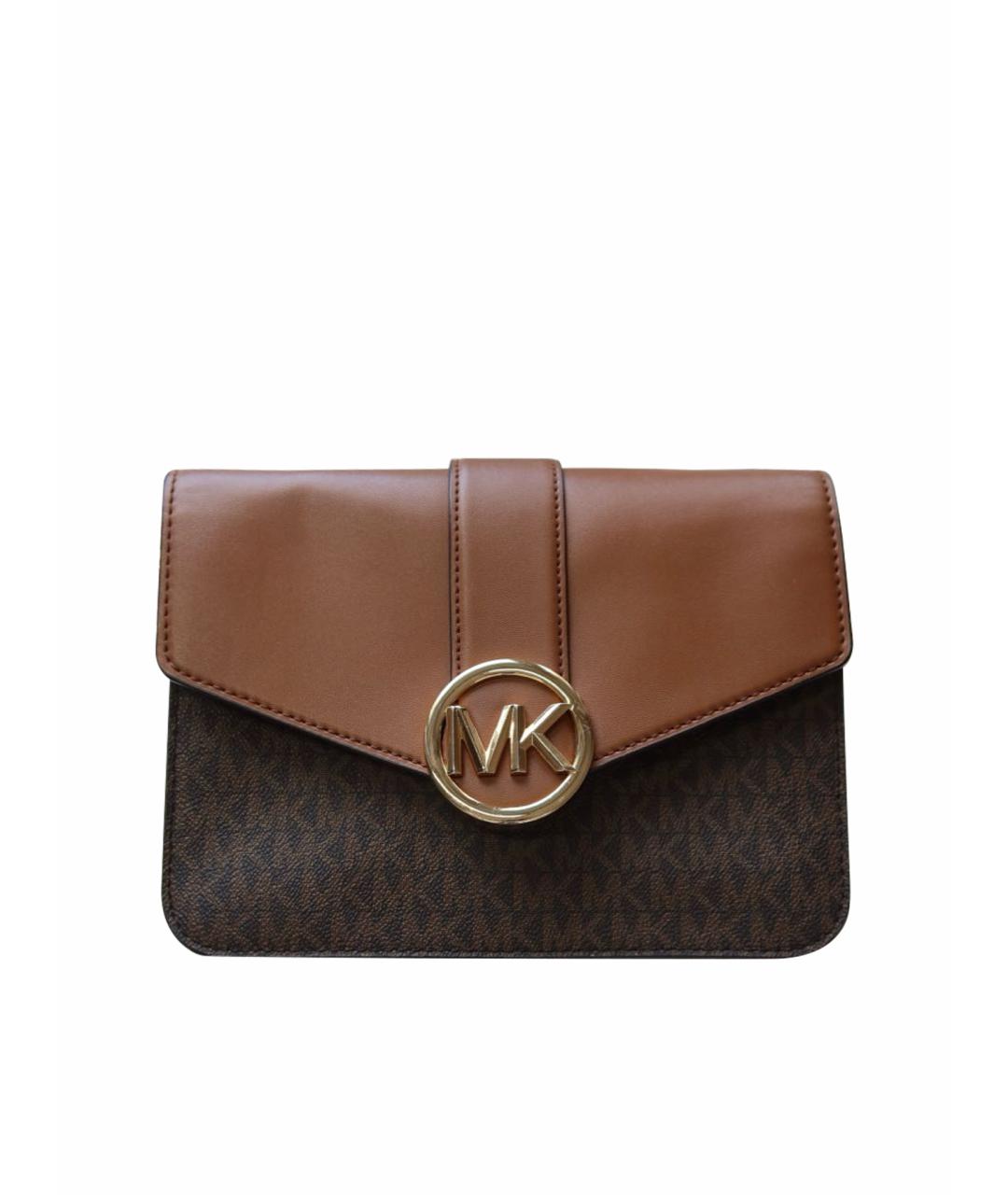 MICHAEL KORS Коричневая кожаная сумка через плечо, фото 1