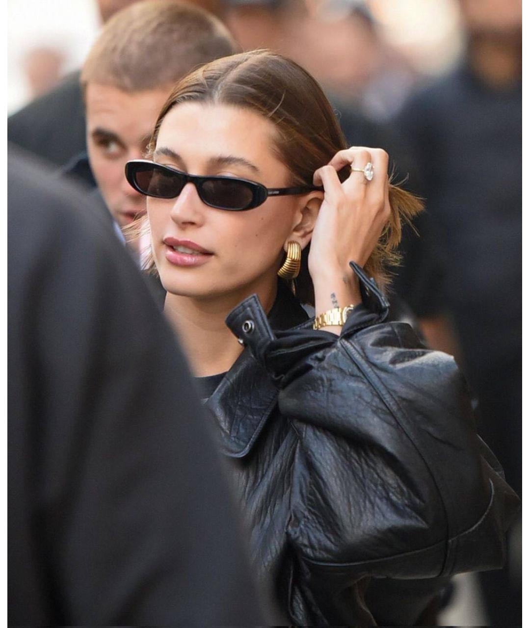 SAINT LAURENT Черные пластиковые солнцезащитные очки, фото 8